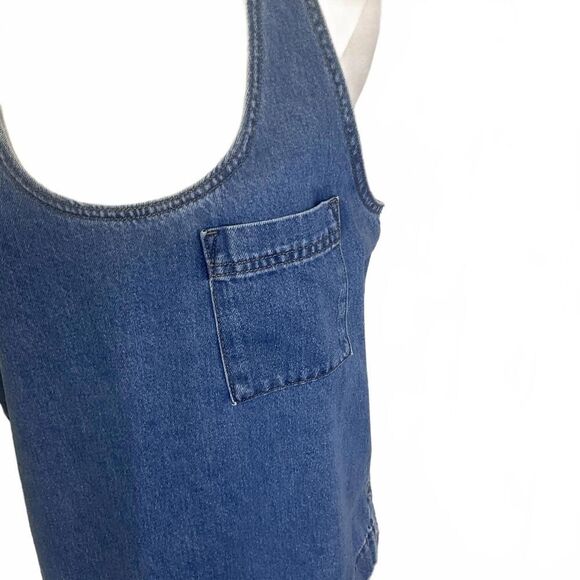 Brand New Universal Thread Women's Size Small Medium Wash Denim Sleeveless Top - Picture 2 of 10
